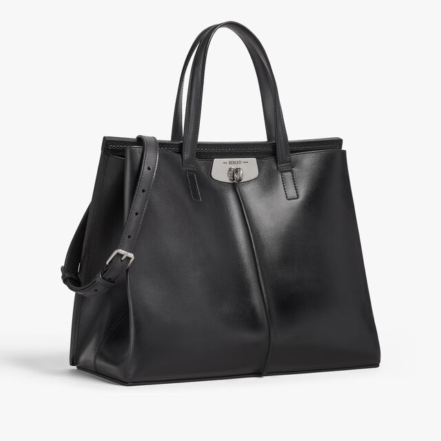 Luti 38 Leather Tote Bag, NERO GRIGIO, hi-res 6