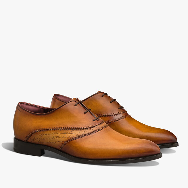 Rapiécé-Reprisé Scritto Leather Oxford, ICE GOLD, hi-res 2
