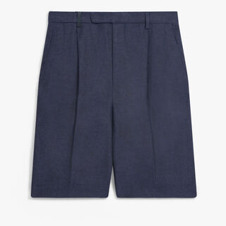 Formal Pleated Shorts, SHADES OF BLUE  , hi-res