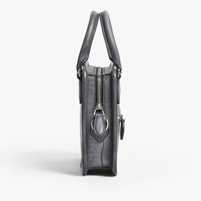 Un Jour Gulliver Scritto Leather Messenger, LIGHT ALUMINIO, hi-res 4
