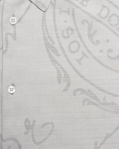 Scritto Pattern Shirt, Beige, hi-res