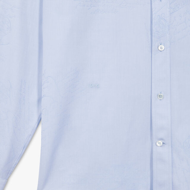 コットン スクリット ボタンダウン カラーシャツ, SKY BLUE, hi-res 7