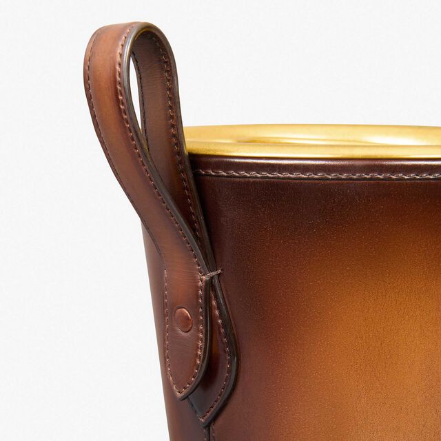 Leather Champagne Bucket, CACAO INTENSO, hi-res 6