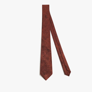 Classic Scritto Tie, CHESTNUT BROWN, hi-res