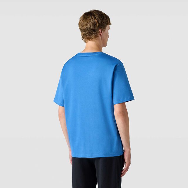 로고 포켓 T-셔츠, BLUE HAWAI, hi-res 3