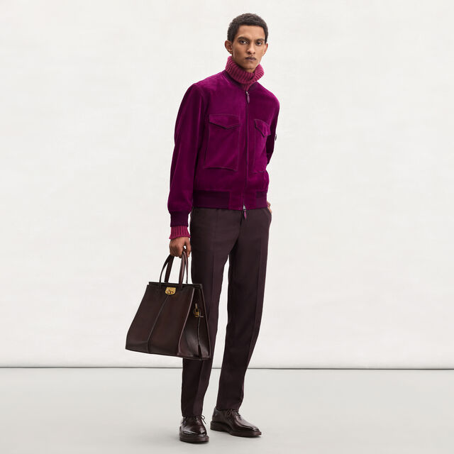 Suede Bomber, PURPLE FUSHIA, hi-res 4