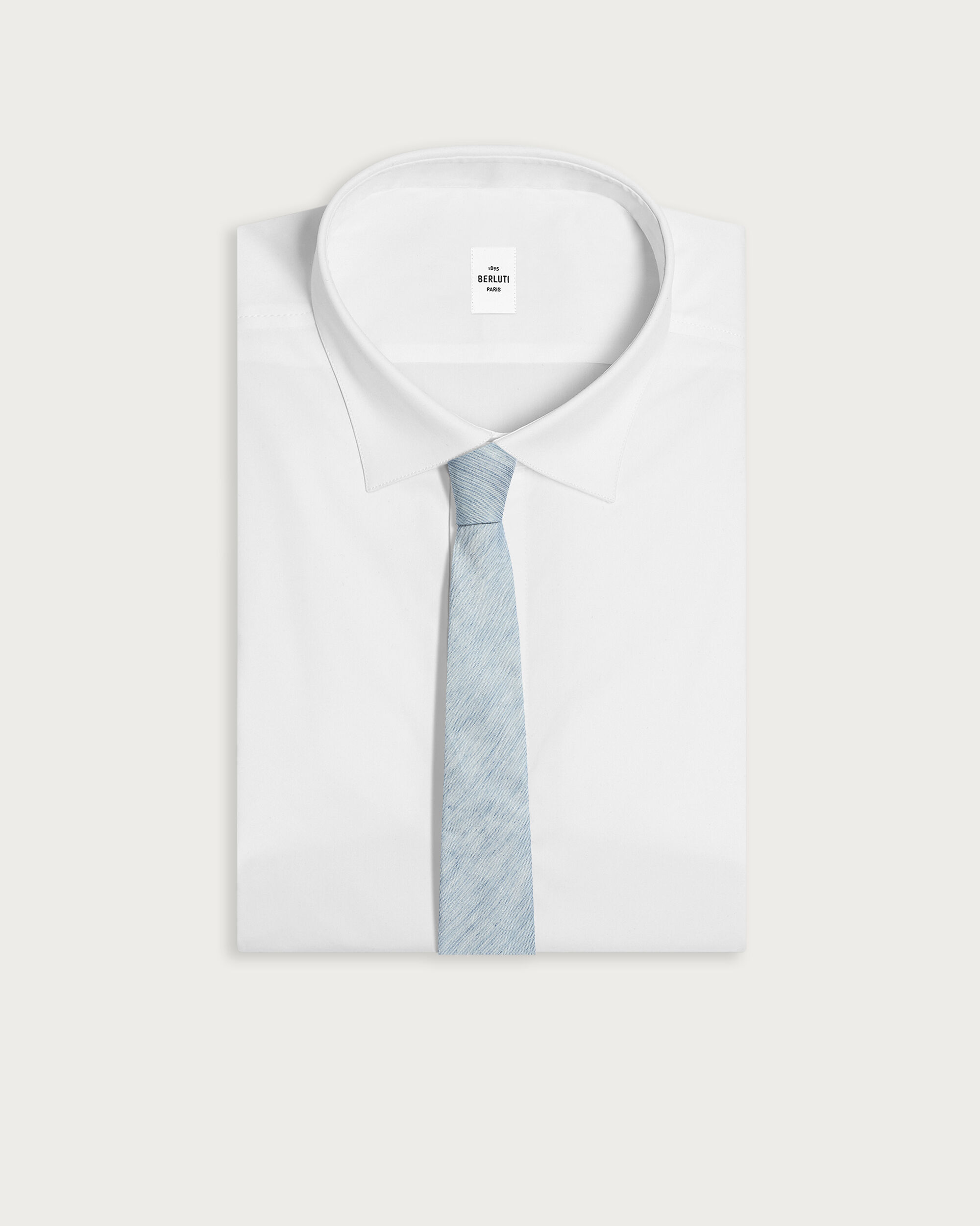 Pinstripes B-Thabor Embroidery Tie, Sky Blue, hi-res