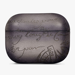 Scritto Leather AirPods Pro Case, LIGHT ALUMINIO, hi-res