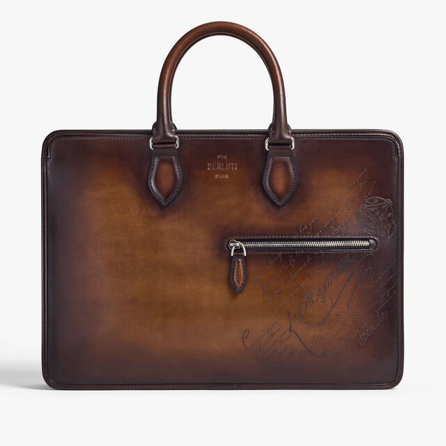 Un Jour Scritto Leather Briefcase