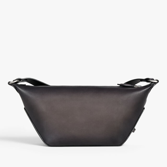 Toujours Soft Zipped Hobo XS In Scritto Leather, CHARCOAL, hi-res 3