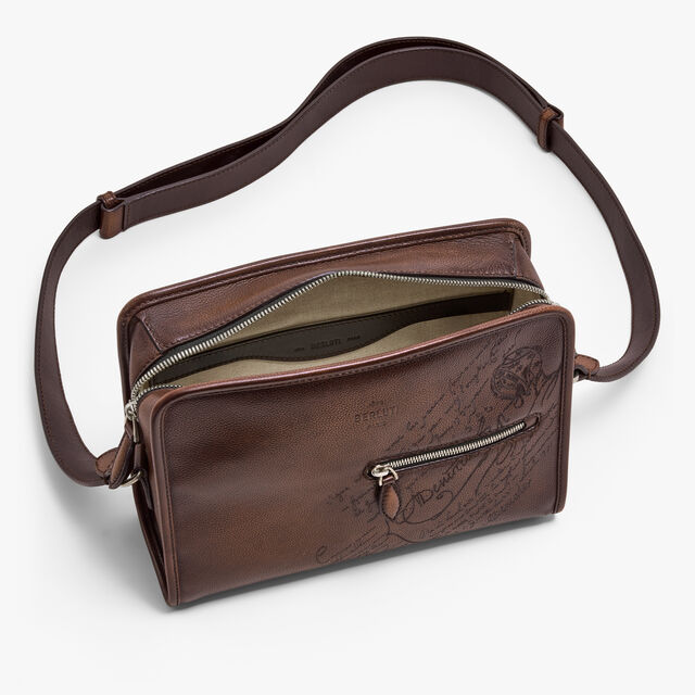 Journalier Scritto Leather Messenger, SOFT BROWN, hi-res 11