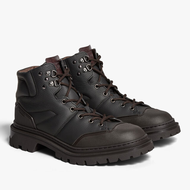 Brunico Parcours Deer Leather And Rubber Boot, BLACK, hi-res 4