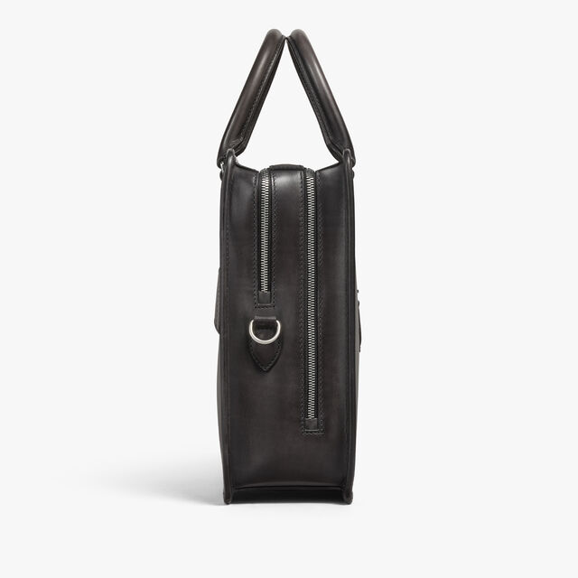 Deux Jours Leather Briefcase, NERO GRIGIO, hi-res 5