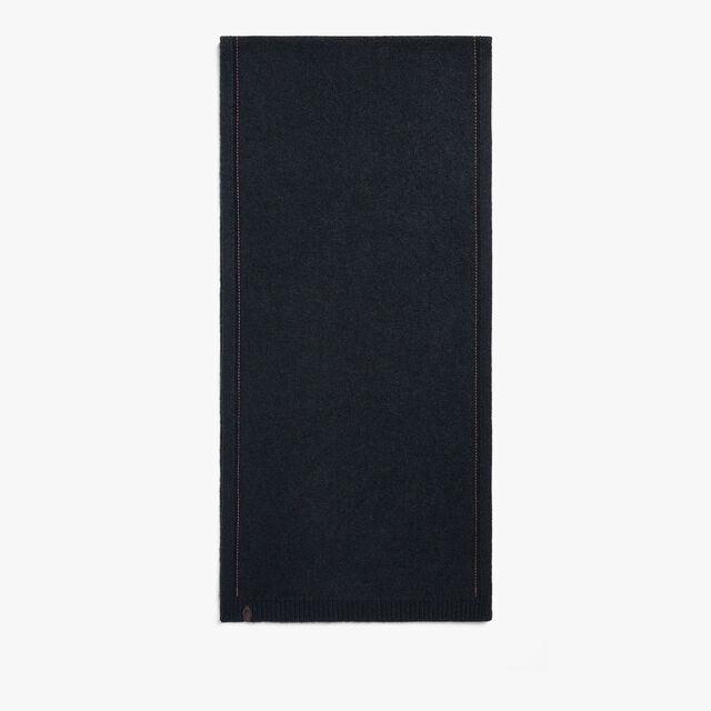 Leather Braiding Scarf, COLD NIGHT BLUE, hi-res 1