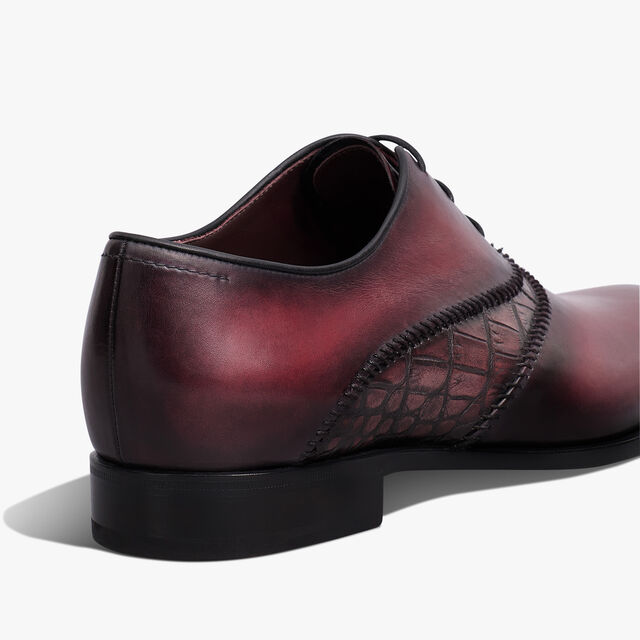 Rapiécé-Reprisé Leather And Alligator Oxford, SAINT EMILION, hi-res 5