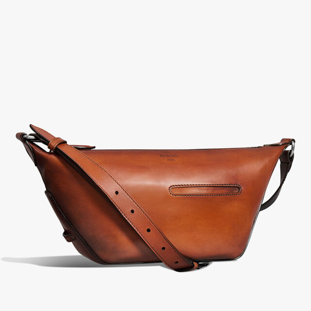 Toujours Soft Zipped Hobo Xs Leather Messenger, ARANCIO VERMIGLIO, hi-res 3