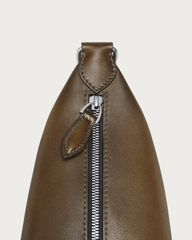 Toujours Soft Zipped Hobo XS Messenger, Dark Kaki, hi-res