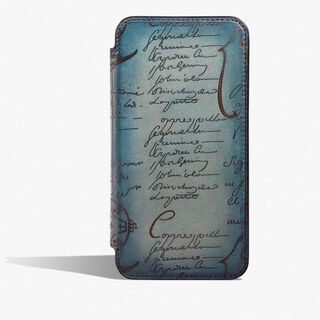 Scritto Leather Iphone 15 Pro Max Folio, STONE DENIM, hi-res