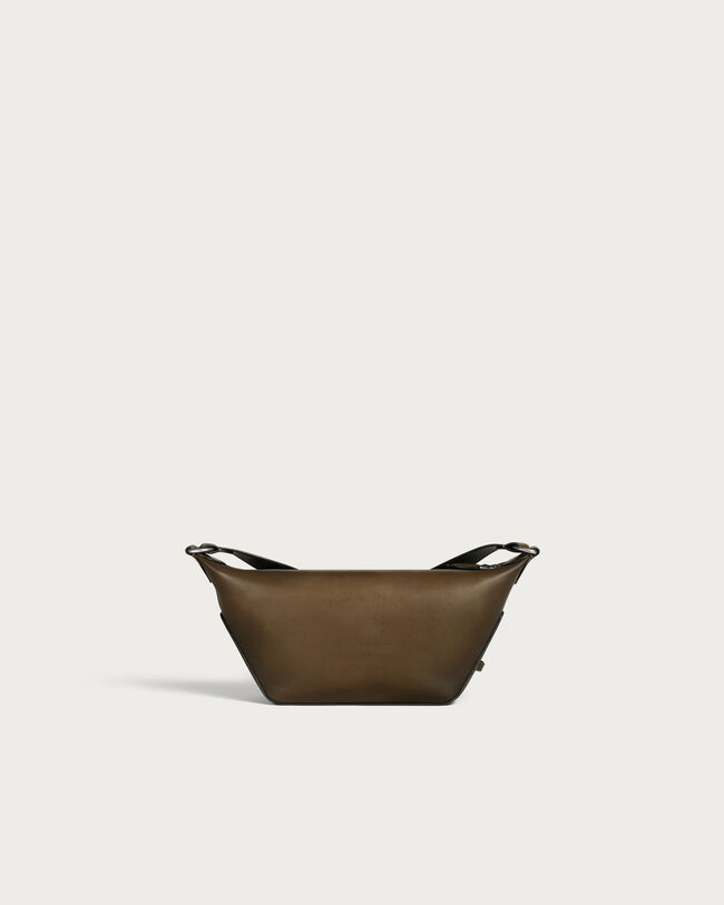 Toujours Soft Zipped Hobo XS Messenger, Dark Kaki, hi-res