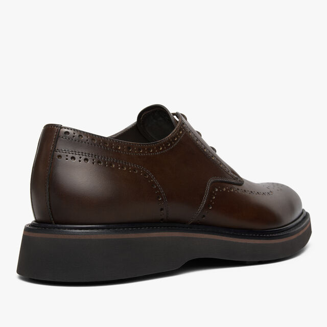 Alessio Natural Calf Leather Derby , DARK BROWN, hi-res 6