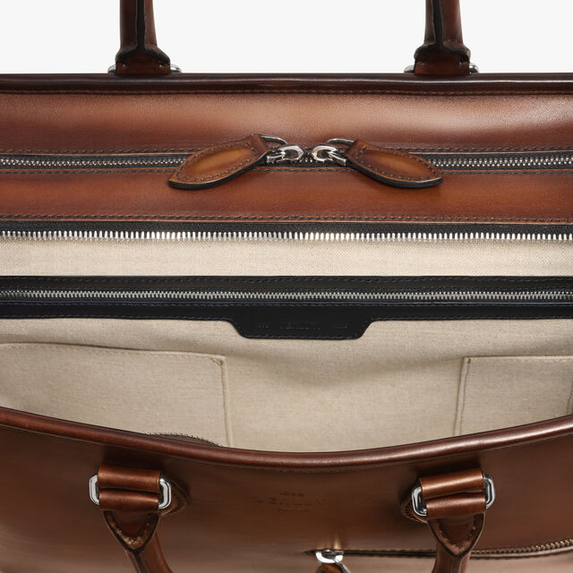 Deux Jours Leather Briefcase, CACAO INTENSO, hi-res 12