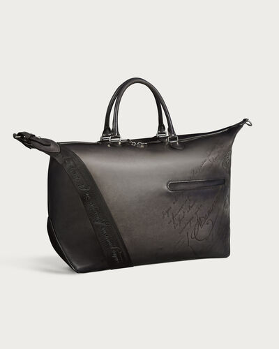 Toujours Soft Zipped Bag Travel Bag, Nero Grigio, hi-res