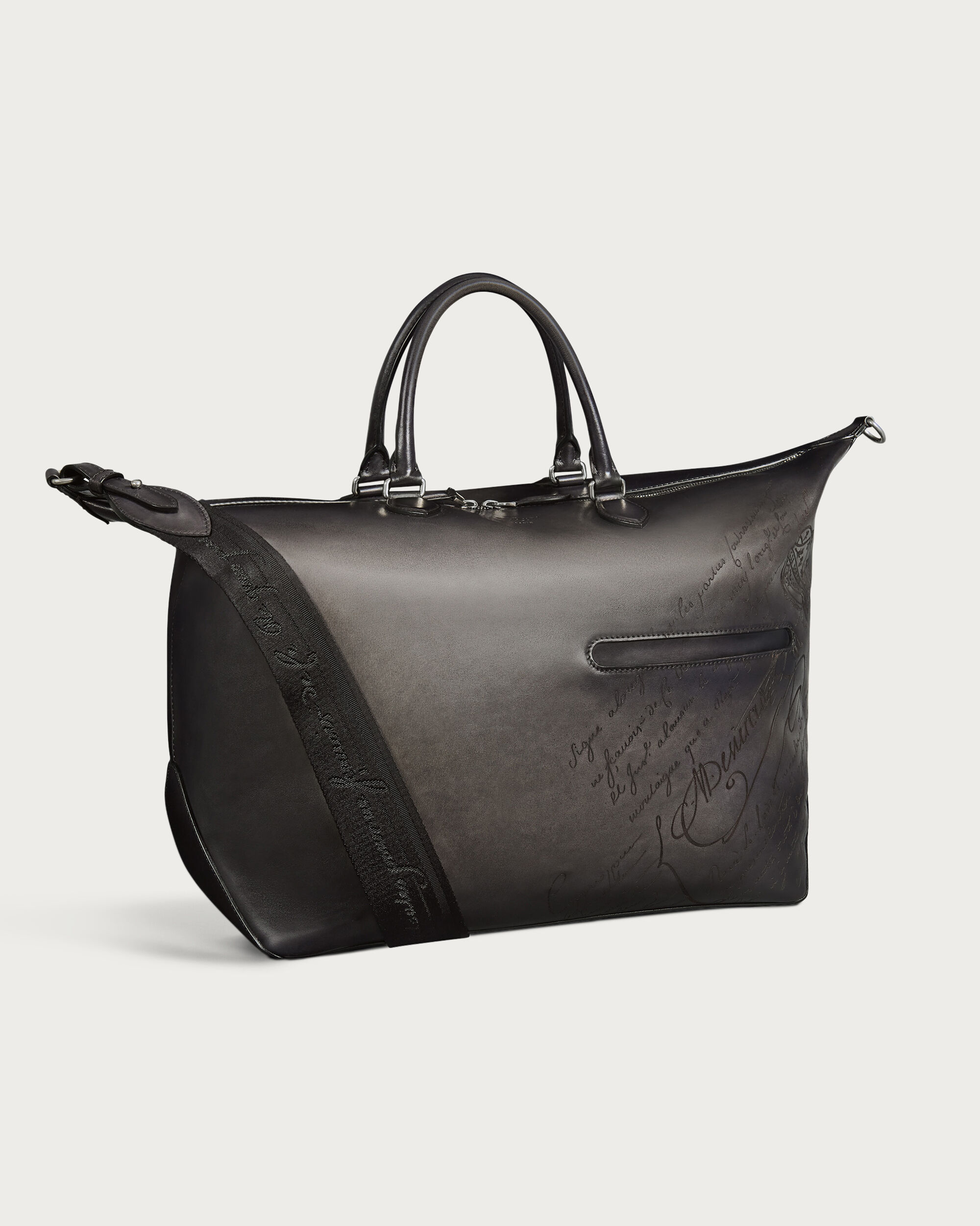 Toujours Soft Zipped Bag Travel Bag, Nero Grigio, hi-res