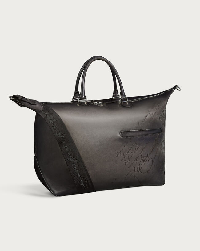 Toujours Soft Zipped Bag Travel Bag, Nero Grigio, hi-res