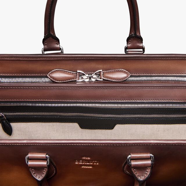 Trois Nuits Leather Briefcase, CACAO INTENSO, hi-res 6