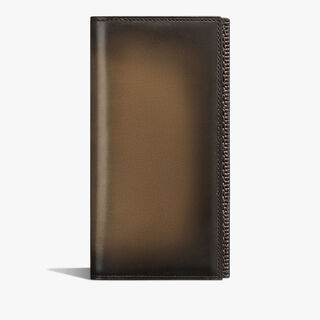 Badi Leather Long Wallet, NERO LEGNO, hi-res