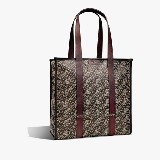 Cabas De Voyage Toile Marbeuf Tote Bag, DARK BROWN + MADURO, hi-res 2