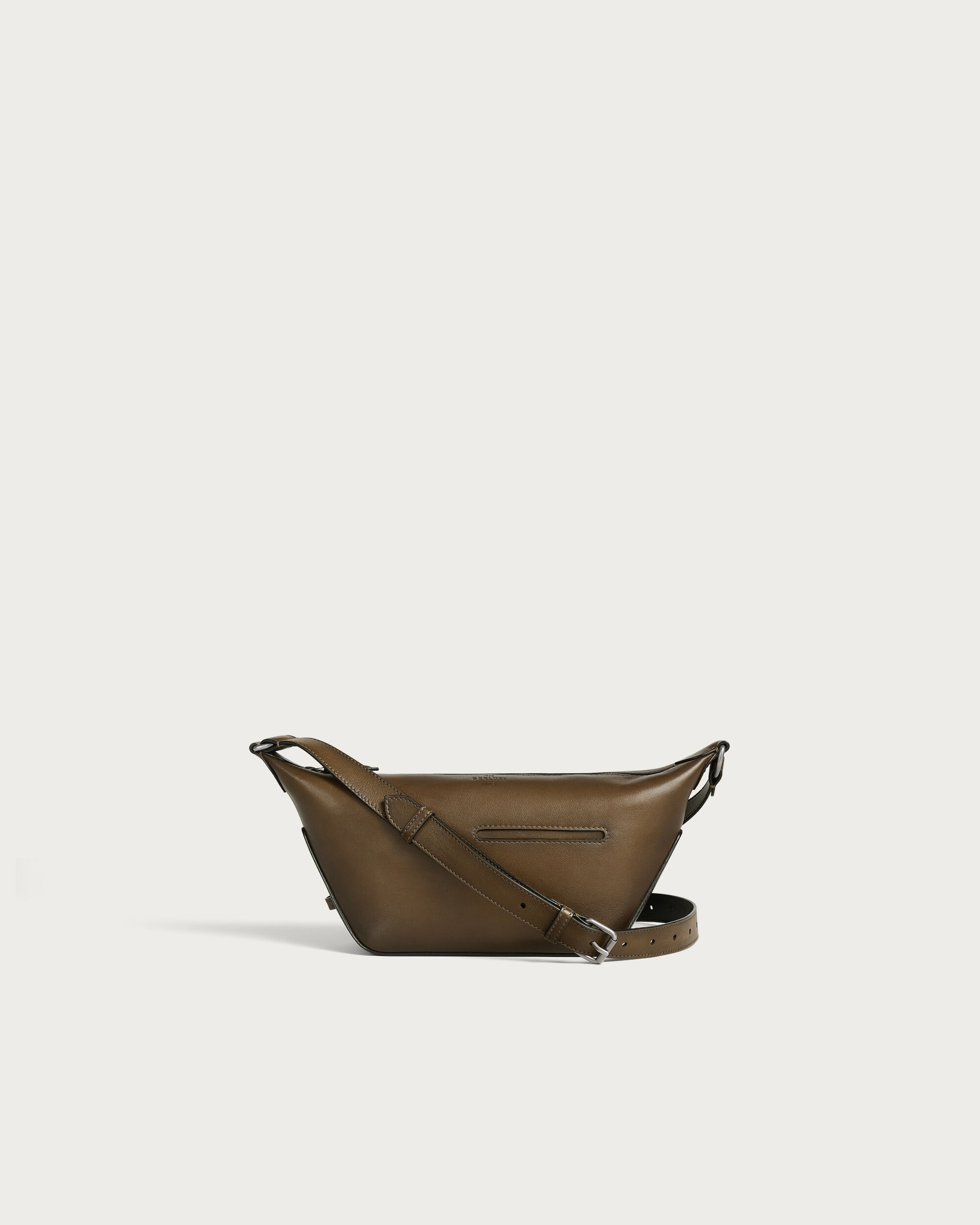 Toujours Soft Zipped Hobo XS Messenger, Dark Kaki, hi-res