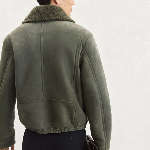 Shearling Blouson, FOREST GREEN, hi-res 3