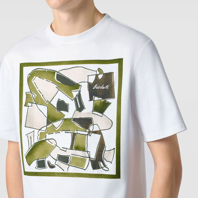 Shoe Collage T-shirt, OPTICAL WHITE/SHOE PATTERN GRE, hi-res 4