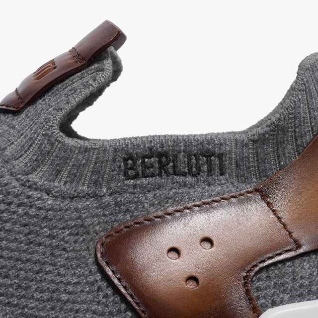 Shadow Cashmere And Lagoon Calf Sneaker, GREY, hi-res 7