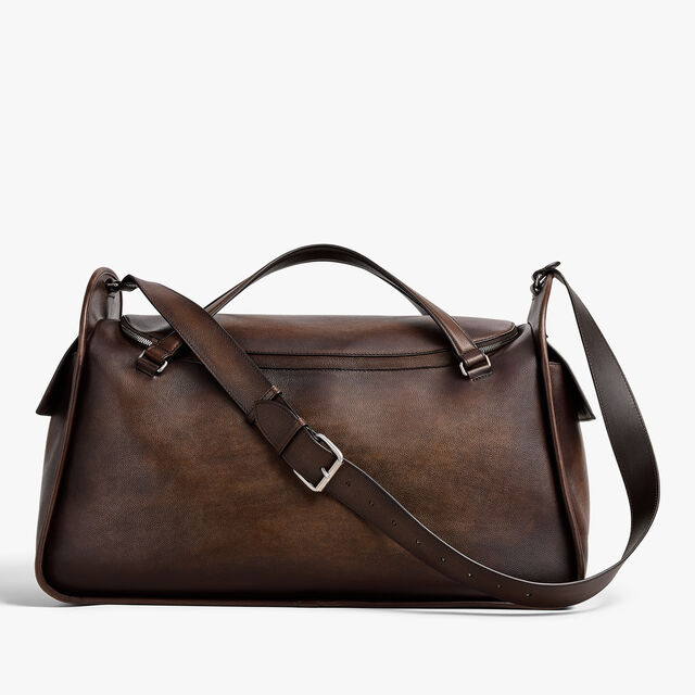 Périple Weekender Travel Bag In Leather, SOFT BROWN, hi-res 3
