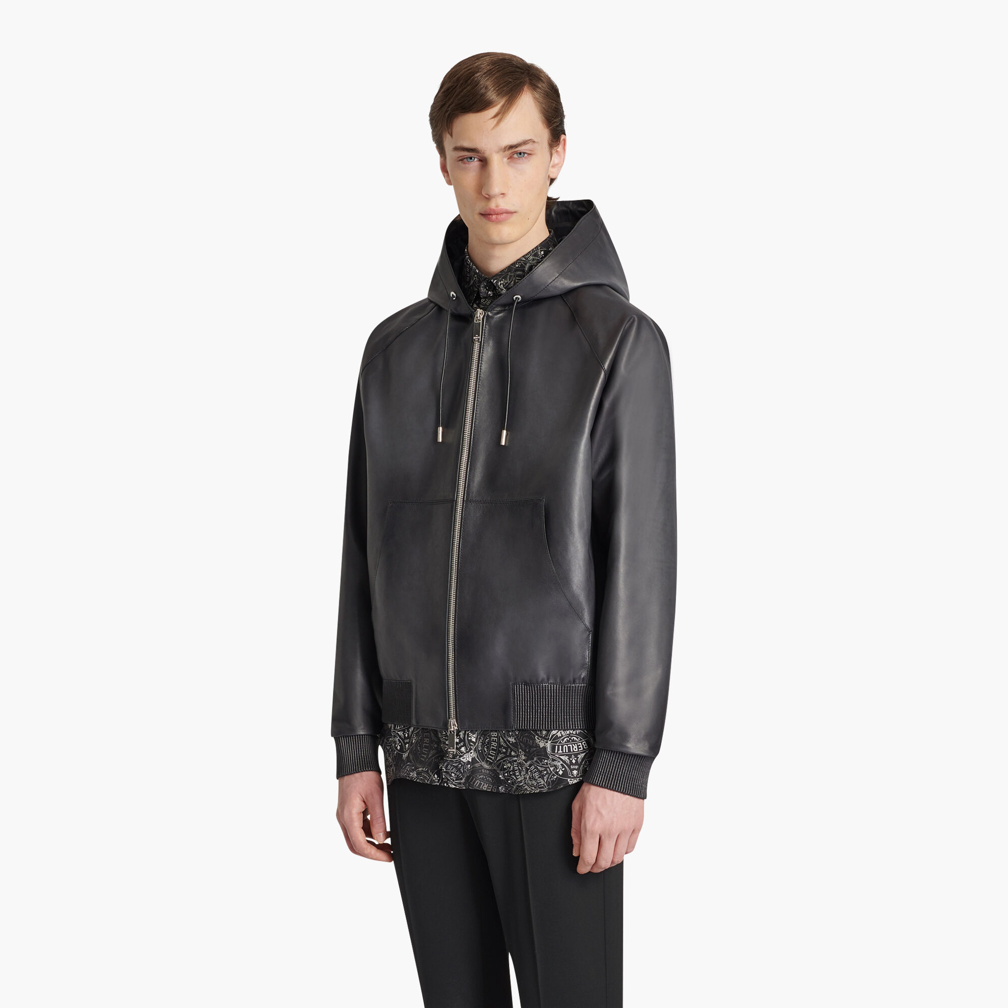 Berluti Cashmere Leather Hooded Sweater - パーカー