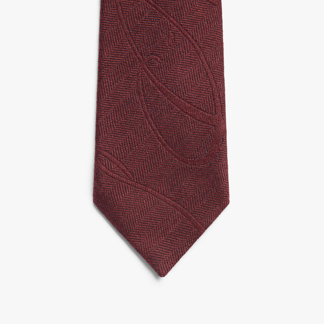 Scritto Herringbone Tie, NERO BORDO, hi-res 2