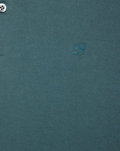 B-Thabor Embroidery Polo, Green Smoke, hi-res