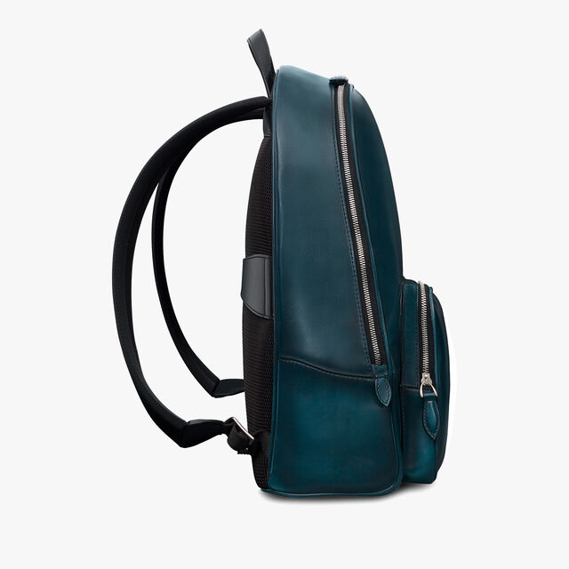 Time Off Scritto Leather Backpack, STEEL BLUE, hi-res 4