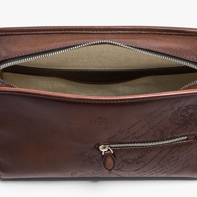 Journalier Scritto Leather Messenger, SOFT BROWN, hi-res 10