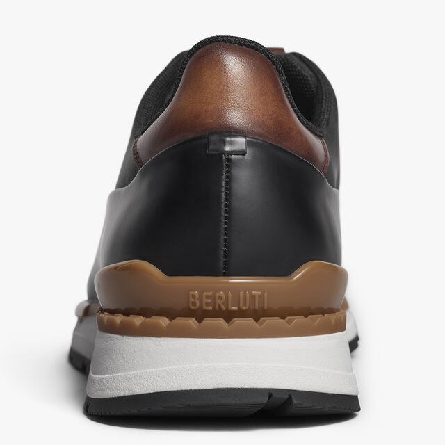 Fast Track Glazed Calf Leather Sneaker, NERO, hi-res 8