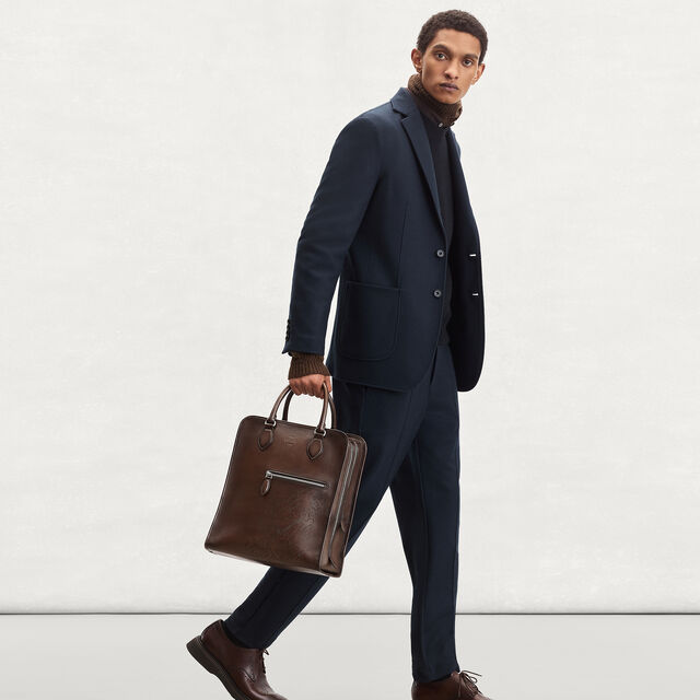 Premier Jour Backpack In Scritto Leather, SOFT BROWN, hi-res 2