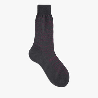 Cotton Scritto Socks, ANTHRACITE, hi-res