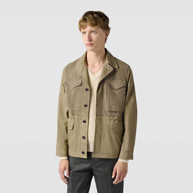 Two-Materials Field Jacket, WARM TAUPE, hi-res 3