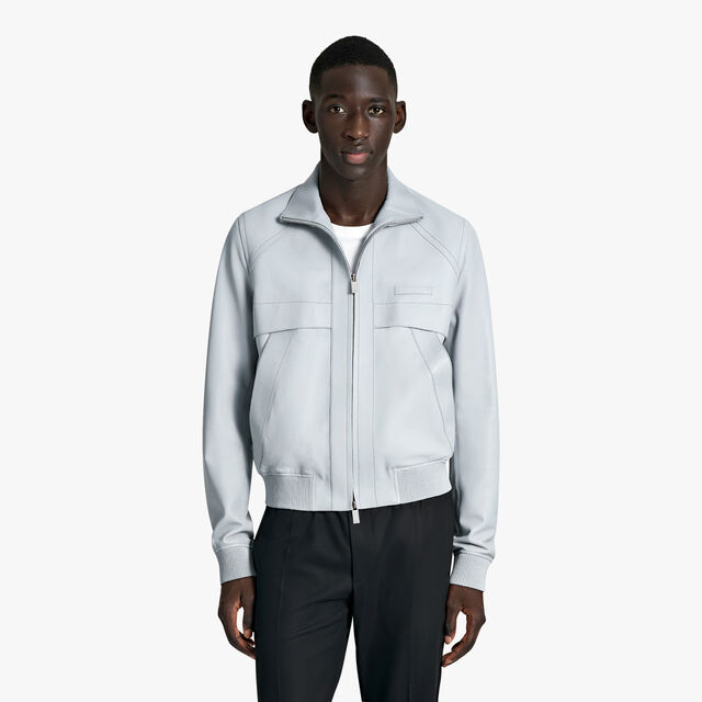 Light Leather Blouson, ICY GREY, hi-res 2