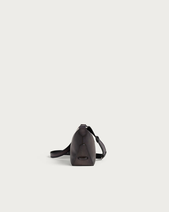 Toujours Soft Zipped Hobo XS Messenger, Charcoal, hi-res