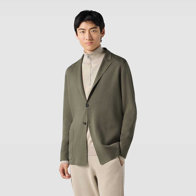 Cotton Silk Jacket, CLAY, hi-res 2