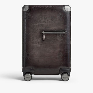 Formula 1005 Scritto Leather Rolling Suitcase, NERO GRIGIO, hi-res