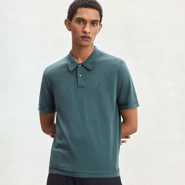 B-Thabor Short Sleeves Polo, GREEN SMOKE, hi-res 2